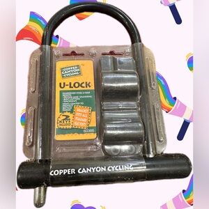 Vintage Copper Canyon Cycling Bicycle U-Lock Black New In Package